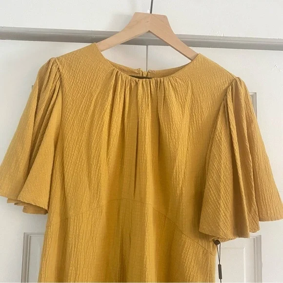 Calvin Klein Mustard new with tags romper with bell sleeves - Picture 4 of 7